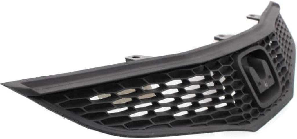 Front Bumper Cover Primed Plastic + Upper & Lower Grille Direct Replacement Compatible With 2009-2011 Honda Fit