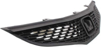 Front Bumper Cover Primed Plastic + Upper & Lower Grille Direct Replacement Compatible With 2009-2011 Honda Fit