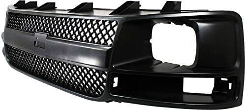 Front Bumper Primed Steel + Upper Cover + Grille Black Shell & Insert + Head Light Left & Right Side Direct Replacement Compatible With 2003-2017 GMC Savana/Chevrolet Express Van