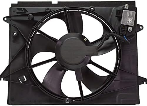 Front Radiator Cooling Fan Assembly Plastic Direct Replacement Compatible With 2018-2019 Hyundai Sonata HY3115160 25380C2500