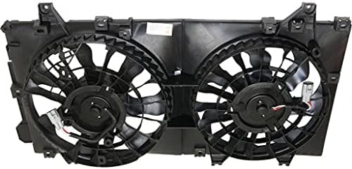Front Cooling Dual Fan Assembly Plastic Direct Replacement Compatible with 2014-2018 Mazda 3 MA3115161 PE2015025