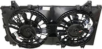 Front Cooling Dual Fan Assembly Plastic Direct Replacement Compatible with 2014-2018 Mazda 3 MA3115161 PE2015025