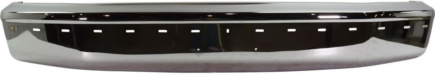 Front Bumper Chrome without Air Holes + Molding + Lower Valance Panel Textured Direct Replacement Compatible With Ford F-150 / Bronco 1992-1996 FO1002237 FO1057220 FO1095154