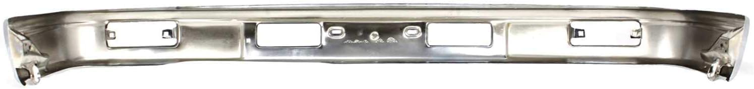 Front Bumper Face Bar Chrome Steel Direct Replacement Compatible With 1987-1988 Toyota Pickup TO1002105 5210189101