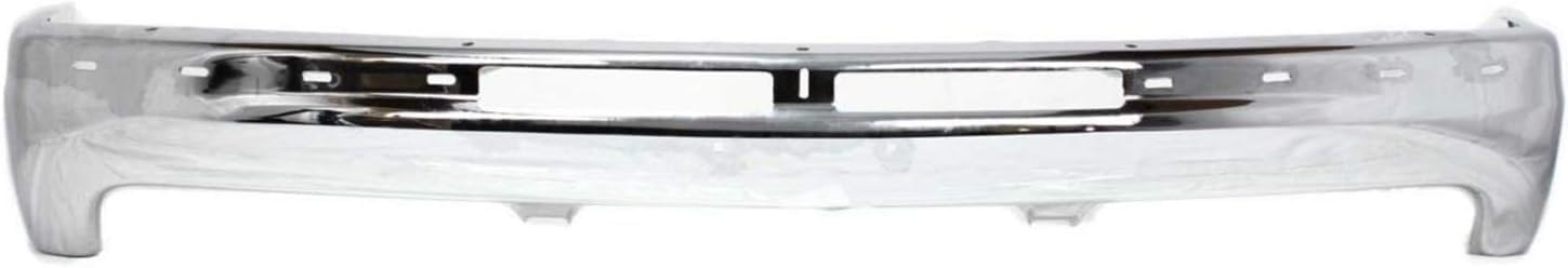 Front Bumper Chrome Steel + Upper Cover + Lower Valance + Brackets + Fog Lamps Left & Right Side Direct Replacement Compatible With 1999-2002 Silverado 1500/2000-2006 Tahoe/Suburban