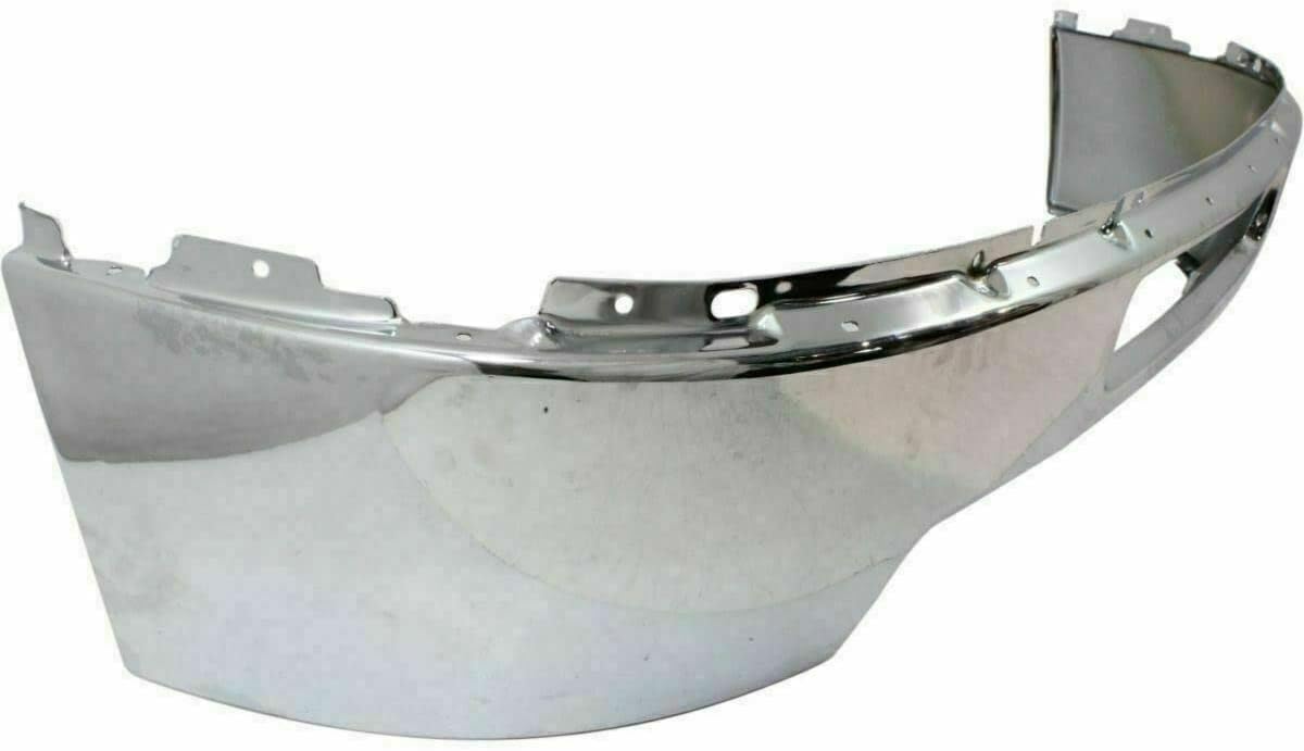 Front Bumper Chrome Steel + Upper Cover + Lower Valance + Extension Textured Direct Replacement Compatible With 2011-2014 Chevrolet Silverado 2500HD 3500HD GM1014106 GM1092213