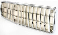 Front Grille Chrome Shell And Insert Direct Replacement Compatible With 1986-1990 Chevrolet Caprice GM1200133 14081651