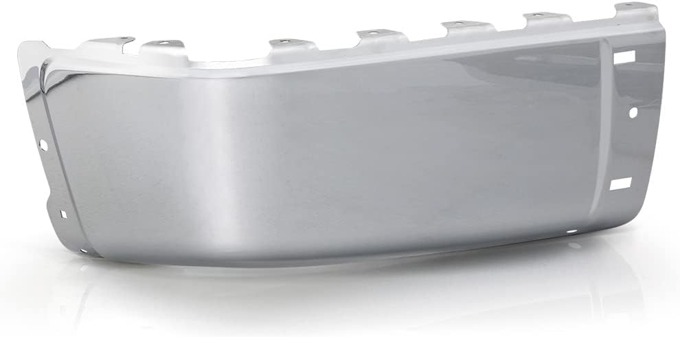 Rear Bumper End Caps Chrome Steel Without Sensor Holes Left Side Direct Replacement Compatible With 2007-2013 Chevrolet Silverado/GMC Sierra 1500/2007-2014 2500HD 3500HD GM1104149