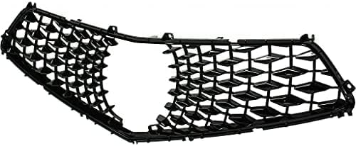Front Grille Primed Shell With Mesh insert Plastic Direct Replacement Compatible With 2018-2020 Acura TLX AC1201100 71124TZ3A11
