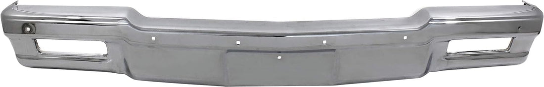 Front Bumper Face Bar Chrome Without Molding Holes Direct Replacement Compatible With 1983-1986 Pontiac Parisienne / 1980-1985 Chevrolet Impala / 1980-1990 Caprice GM1002156 14083891