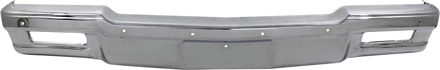 Front Bumper Face Bar Chrome Without Molding Holes Direct Replacement Compatible With 1983-1986 Pontiac Parisienne / 1980-1985 Chevrolet Impala / 1980-1990 Caprice GM1002156 14083891