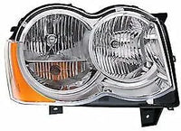 Front Headlights Assembly Right Passenger & Left Driver Side Direct Replacement Compatible With Jeep Grand Cherokee 2008-2010 55157483AE-PFM 55157482AE-PFM