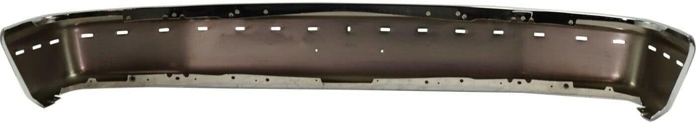 Front Bumper Chrome Steel With Molding & Without Air Intake Holes Direct Replacement Compatible With 1992-1996 Ford F-Series FO1002237 F2TZ17757B