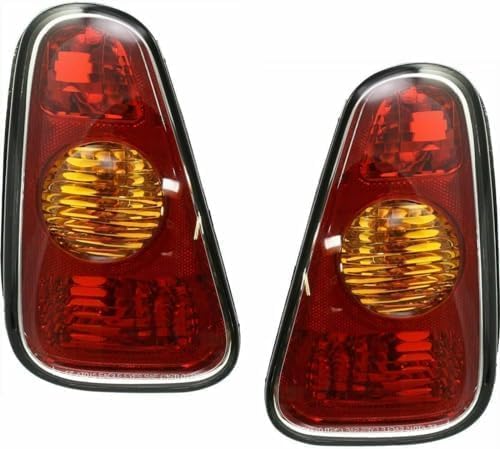 Set Of 2 Tail Light Lens And Housing Right Passenger & Left Driver Side Direct Replacement Compatible With 2002-2004 Mini Cooper MC2819101 MC2818101 63216935783 63216935784