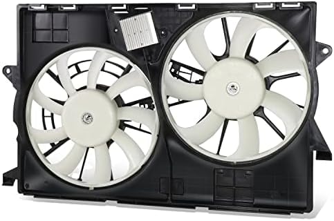 Front Dual Cooling Fan Assembly Plastic with Control Module Direct Replacement Compatible with 2014-2018 Jeep Cherokee CH3115178 68164091AH