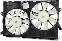 Front Dual Cooling Fan Assembly Plastic with Control Module Direct Replacement Compatible with 2014-2018 Jeep Cherokee CH3115178 68164091AH
