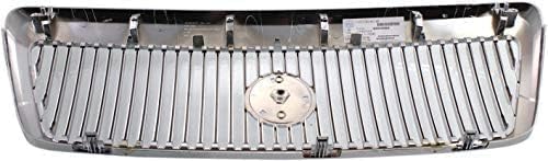 Front Grille Assembly Chrome Shell and Insert Plastic Without Emblem Direct Replacement Compatible With 2003-2005 Mercury Grand Marquis FO1200406 3W3Z8200AB
