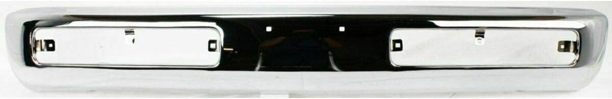 AUTOS PARTS PLUS Front Bumper Chrome Steel + Fog Light Molding + Signal Lamp Assembly Left Driver & Right Passenger Side Direct Replacement Compatible With 1996-1997 Nissan Pickup NI1002127 NI1038101