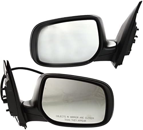 Set Of 2 Front Power Mirror Manual Folding Non-Heated Primed Right Passenger & Left Driver Side Direct Replacement Compatible With 2009-2013 Toyota Corolla TO1320249 TO1320260