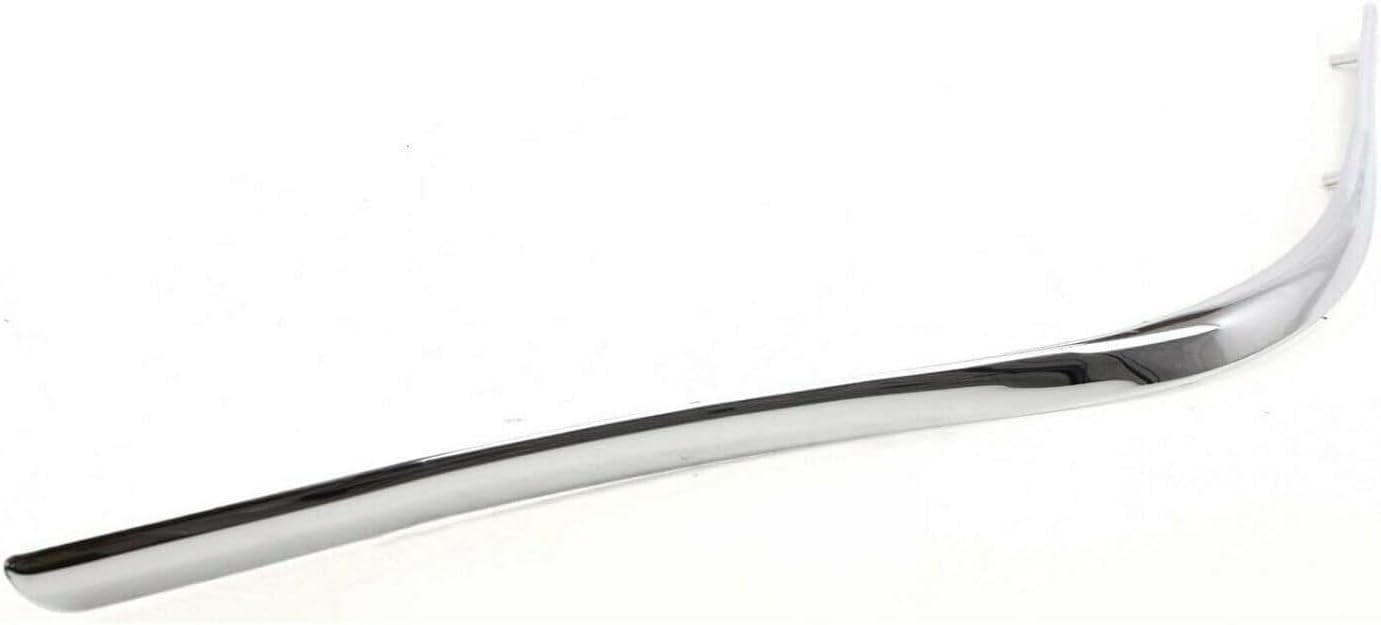 Set Of 2 Front Bumper Molding Chrome Plastic Left Driver & Right Passenger Side Direct Replacement Compatible With 1998-2002 Lincoln Town Car FO1059273 FO1058273 F8VZ17K833BA