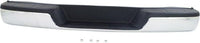 Front & Rear Bumper Chrome Steel + Upper Cover Textured Direct Replacement Compatible With 2003-2023 Chevrolet Express/GMC Savana 1500 2500 3500 GM1103142 GM1000693 GM1002459