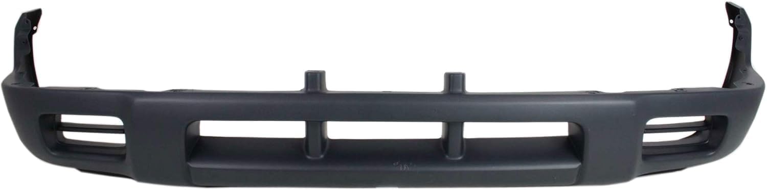 Front Bumper Chrome + Lower Valance Panel Primed Direct Replacement Compatible With 1998-2000 Nissan Frontier / 2000-2001 Xterra NI1002132 NI1095119 NI1095120 620149Z220