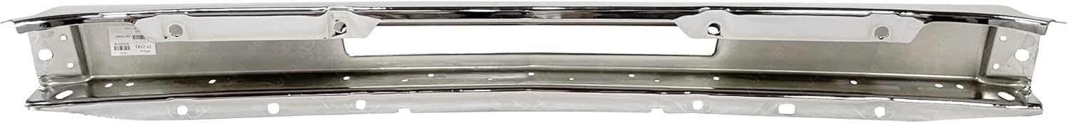 Front Bumper Impact Bar Chrome Steel + Lower Valance Air Deflector Textured with Tow Hook Holes Direct Replacement Compatible With 2007-2013 Chevrolet Silverado 1500 GM1092192
