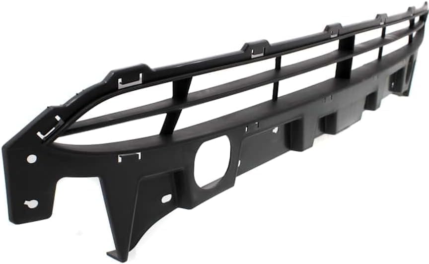 Front Bumper Cover Primed Plastic + Lower Valance + Grille Textured + Fog Light Cover Left Driver & Right Passenger Side Direct Replacement Compatible With 2010-2012 Hyundai Santa Fe