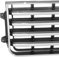Front Grille Chrome Shell With Primed Insert Plastic Direct Replacement Compatible With 1981-1987 Toyota Land Cruiser TO1200231 5311190A01