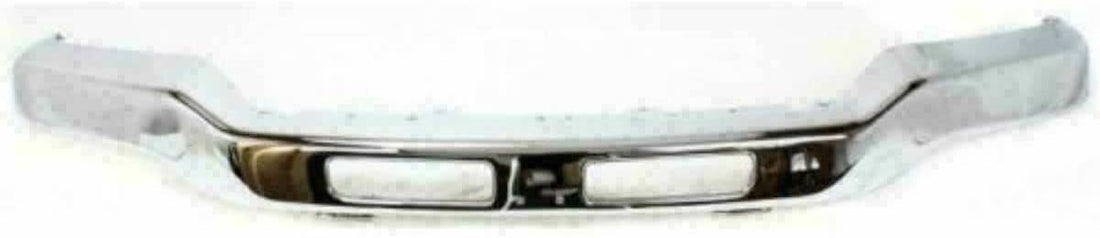 Front Bumper Chrome Steel With Brackets + Lower Valance + Extension Textured+ Fog Lamps Left & Right Side Direct Replacement Compatible With 2003-2006 GMC Sierra 1500 2500HD 3500