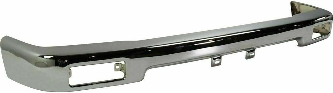 Front Bumper Chrome + Lower Valance Primed Steel Signal Light Assembly + Brackets Right & Left Side Direct Replacement Compatible With Toyota Pickup 1992-1995 TO1095104 TO1002102