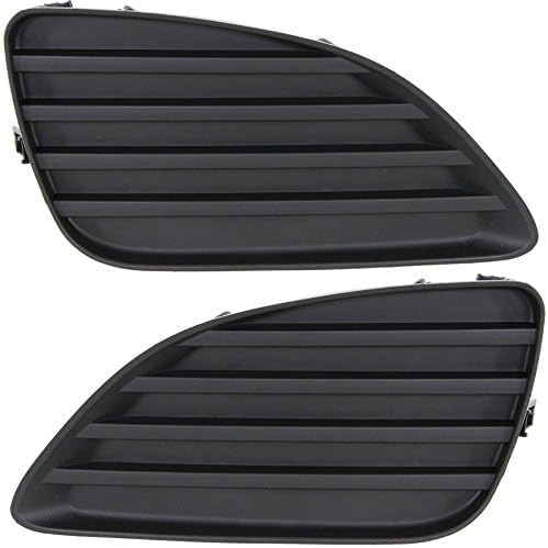 Set Of 2 Front Fog Light Cover Textured Left Driver & Right Passenger Side Direct Replacement Compatible With 2010-2011 Toyota Camry TO1038130 TO1039130 5212706140 5212806140