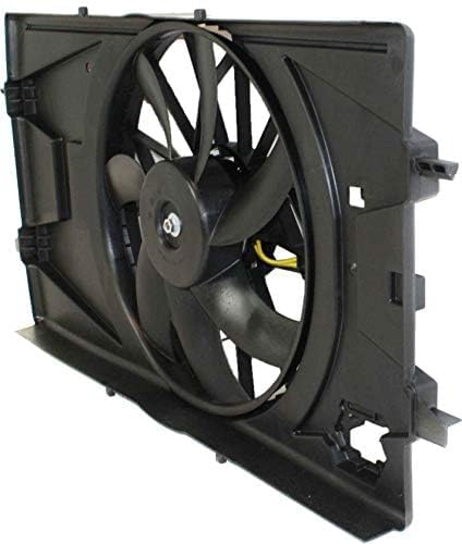 Front Radiator Cooling Fan Assembly Plastic Direct Replacement Compatible with 2003-2007 Saturn Ion GM3115177 15860809