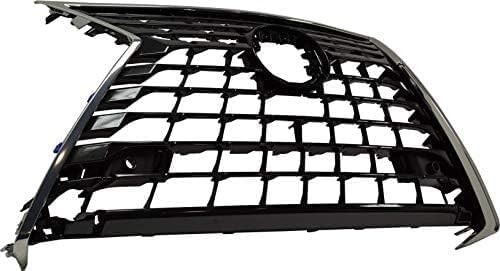 Front Grille Assembly Painted Silver Gray Plastic Direct Replacement Compatible With 2018-2019 Lexus NX300 / NX300h LX1200198 5310178140
