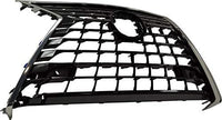 Front Grille Assembly Painted Silver Gray Plastic Direct Replacement Compatible With 2018-2019 Lexus NX300 / NX300h LX1200198 5310178140