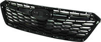 Front Grille Assembly Textured Black Shell And Insert Plastic Direct Replacement Compatible With 2017-2019 Subaru Impreza SU1200170 91122FL00B