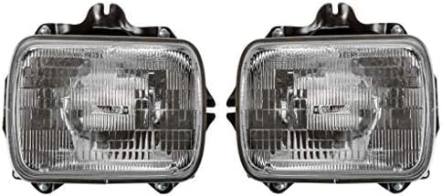 Set Of 2 Front Headlight Assembly Right Passenger & Left Driver Side Direct Replacement Compatible With 1987-1995 Toyota 4Runner / Pickup / 1995-1997 Tacoma TO2500113 TO2501117