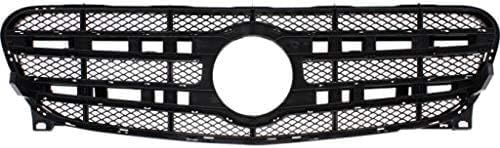 Front Grille Assembly Prime Shell And Insert Plastic Direct Replacement Compatible With 2015-2017 Mercedes Benz GLA250 MB1200188 1568801200
