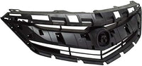 Front Grille Assembly Textured Shell and Insert Plastic Direct Replacement Compatible With 2016-2018 Acura ILX AC1200129 71121TX6A51