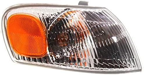 Front Head Lights + Corner Lamps Plastic Left Driver Side & Right Passenger Side Direct Replacement Compatible With 1998-2000 Toyota Corolla TO2502121 TO2503121 TO2521150 TO2520150