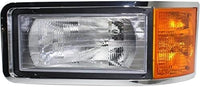 Set Of 2 Front Head Light Assembly Halogen Right Passenger And Left Driver Side Direct Replacement Compatible With 1993-2005 Mack CH / 1991-2007 CL MK2503100 MK2502100 25163253