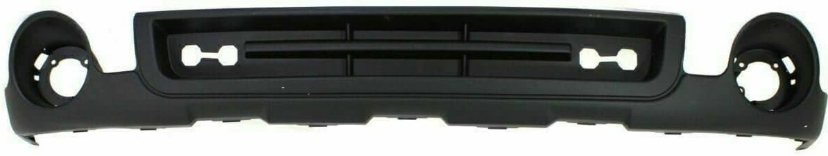 Front Bumper Chrome Steel With Air Intake Hole + Lower Valance Air Deflector + Extension Textured + Cover Bracket Direct Replacement Compatible With GMC Sierra 1500 2007-13 GM1015100