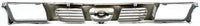 Front Grille Chrome Shell & Black Insert Direct Replacement Compatible With 1998-2000 Nissan Frontier NI1200183 623103S510
