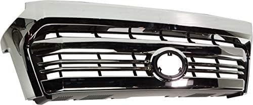 Front Grille Assembly Chrome Shell And Insert Plastic Direct Replacement Compatible With 2016-2017 Toyota Tundra TO1200431 531000C280
