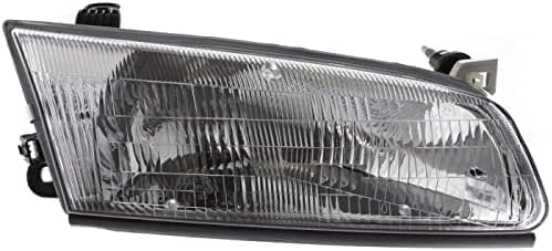 Front Head Lights + Corner Lamps Plastic Left Driver & Right Passenger Side Direct Replacement Compatible With 1997-1999 Toyota Camry TO2502117 TO2503117 TO2531126 TO2530126