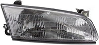 Front Head Lights + Corner Lamps Plastic Left Driver & Right Passenger Side Direct Replacement Compatible With 1997-1999 Toyota Camry TO2502117 TO2503117 TO2531126 TO2530126
