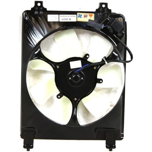 Front Radiator Left Driver + AC Condenser Fan Assembly Right Passenger Side Direct Replacement Compatible with 2006-2011 Honda Civic HO3115129 HO3110115 38616RNAA01 19015RNAA01