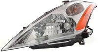 Set Of 2 Front Head Light Assembly With Chrome Interior Left Driver & Right Passenger Side Direct Replacement Compatible With 2003-2007 Nissan Murano NI2502155 NI2503155
