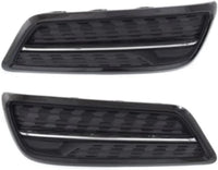 Set Of 2 Front Fog Light Cover Primed With Chrome Right Passenger & Left Driver Side Direct Replacement Compatible With 2014-2016 Acura MDX AC1039105 AC1038105 71102TZ5A00 71107TZ5A01