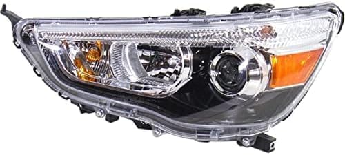 Set Of 2 Front Head Light Assembly Halogen Right Passenger & Left Driver Side Direct Replacement Compatible With 2011-2019 Mitsubishi Outlander Sport/RVR MI2503160 MI2502160